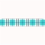 Black, white and blue turquoise plaids Small Bar Mats 24 x4  Bar Mat