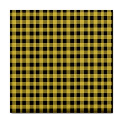 Black And Yellow Small Plaids Tile Coaster by ConteMonfrey