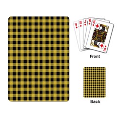 Black And Yellow Small Plaids Playing Cards Single Design (rectangle) by ConteMonfrey