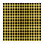 Black and yellow small plaids Medium Glasses Cloth Front