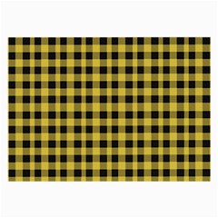 Black And Yellow Small Plaids Large Glasses Cloth by ConteMonfrey