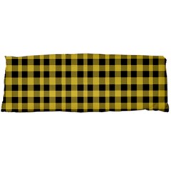 Black And Yellow Small Plaids Body Pillow Case Dakimakura (two Sides) by ConteMonfrey