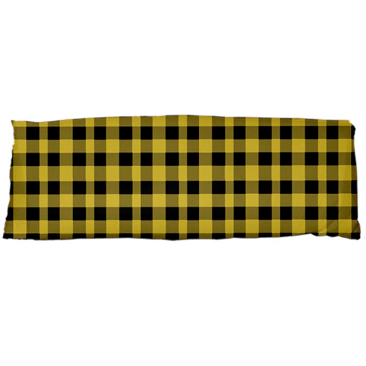 Black and yellow small plaids Body Pillow Case Dakimakura (Two Sides)