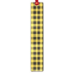 Black And Yellow Small Plaids Large Book Marks by ConteMonfrey