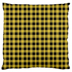 Black And Yellow Small Plaids Large Flano Cushion Case (two Sides) by ConteMonfrey