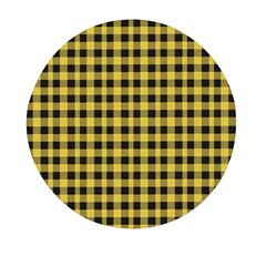 Black And Yellow Small Plaids Mini Round Pill Box (pack Of 3) by ConteMonfrey