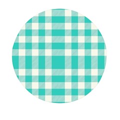 Turquoise Plaids Mini Round Pill Box (pack Of 5) by ConteMonfrey