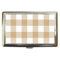 Clean Brown And White Plaids Cigarette Money Case by ConteMonfrey