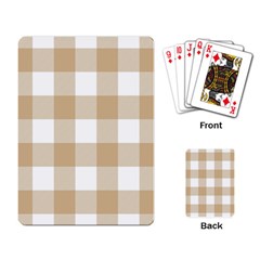 Clean Brown And White Plaids Playing Cards Single Design (rectangle) by ConteMonfrey