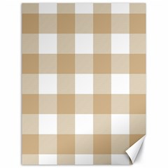 Clean Brown And White Plaids Canvas 18  X 24  by ConteMonfrey