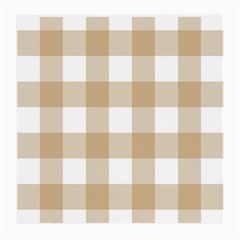 Clean Brown And White Plaids Medium Glasses Cloth by ConteMonfrey