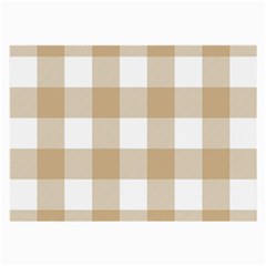 Clean Brown And White Plaids Large Glasses Cloth by ConteMonfrey