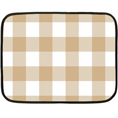 Clean Brown And White Plaids Fleece Blanket (mini) by ConteMonfrey