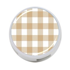 Clean Brown And White Plaids 4-port Usb Hub (two Sides) by ConteMonfrey