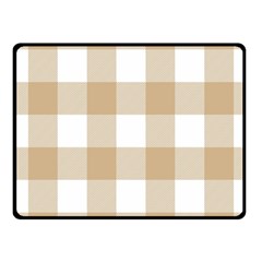 Clean Brown And White Plaids Fleece Blanket (small) by ConteMonfrey