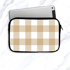 Clean Brown And White Plaids Apple Ipad Mini Zipper Cases by ConteMonfrey