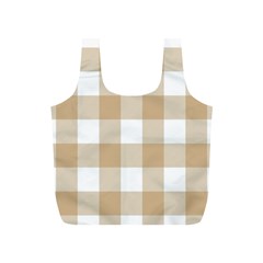 Clean Brown And White Plaids Full Print Recycle Bag (s) by ConteMonfrey