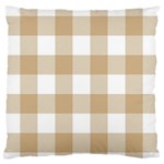 Clean brown and white plaids Standard Flano Cushion Case (Two Sides) Front