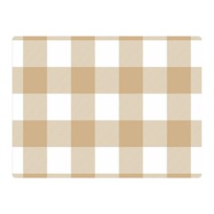 Clean Brown And White Plaids Double Sided Flano Blanket (mini)  by ConteMonfrey