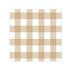 Clean Brown And White Plaids Square Satin Scarf (30  X 30 ) by ConteMonfrey