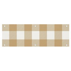 Clean Brown And White Plaids Banner And Sign 6  X 2  by ConteMonfrey