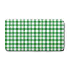 Straight Green White Small Plaids Medium Bar Mats by ConteMonfrey