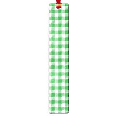 Straight Green White Small Plaids Large Book Marks by ConteMonfrey