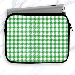 Straight Green White Small Plaids Apple Ipad 2/3/4 Zipper Cases by ConteMonfrey