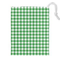 Straight Green White Small Plaids Drawstring Pouch (4xl) by ConteMonfrey