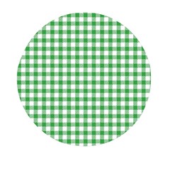 Straight Green White Small Plaids Mini Round Pill Box (pack Of 3) by ConteMonfrey