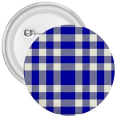 Blue Plaids Bic Big Plaids 3  Buttons by ConteMonfrey