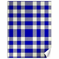 Blue Plaids Bic Big Plaids Canvas 12  X 16  by ConteMonfrey