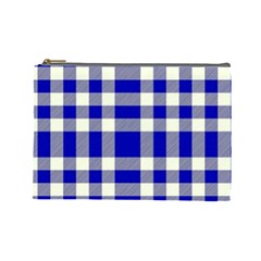 Blue Plaids Bic Big Plaids Cosmetic Bag (large) by ConteMonfrey