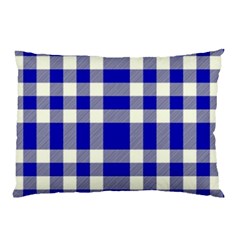 Blue Plaids Bic Big Plaids Pillow Case (two Sides) by ConteMonfrey