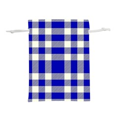 Blue Plaids Bic Big Plaids Lightweight Drawstring Pouch (m) by ConteMonfrey