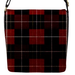 Modern Red Plaids Flap Closure Messenger Bag (s) by ConteMonfrey