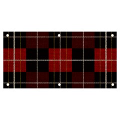 Modern Red Plaids Banner And Sign 6  X 3  by ConteMonfrey