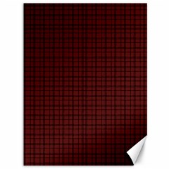 Dark Red Small Plaids Lines Canvas 36  X 48  by ConteMonfrey