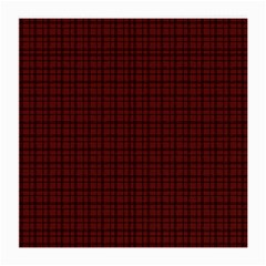 Dark Red Small Plaids Lines Medium Glasses Cloth by ConteMonfrey