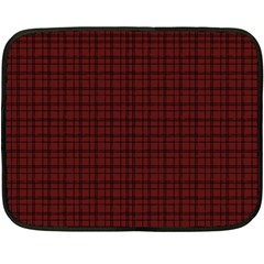 Dark Red Small Plaids Lines Double Sided Fleece Blanket (mini)  by ConteMonfrey