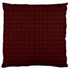 Dark Red Small Plaids Lines Large Cushion Case (two Sides) by ConteMonfrey