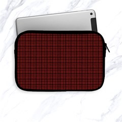 Dark Red Small Plaids Lines Apple Ipad Mini Zipper Cases by ConteMonfrey