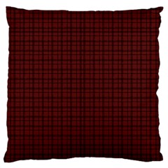 Dark Red Small Plaids Lines Large Flano Cushion Case (one Side) by ConteMonfrey