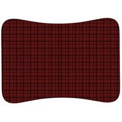 Dark Red Small Plaids Lines Velour Seat Head Rest Cushion by ConteMonfrey