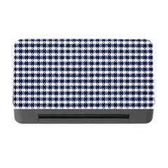 Small Blue And White Plaids Memory Card Reader With Cf by ConteMonfrey