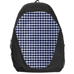 Small Blue And White Plaids Backpack Bag by ConteMonfrey