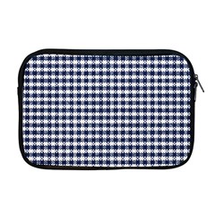 Small Blue And White Plaids Apple Macbook Pro 17  Zipper Case by ConteMonfrey