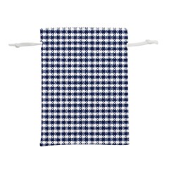 Small Blue And White Plaids Lightweight Drawstring Pouch (s) by ConteMonfrey