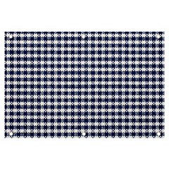 Small Blue And White Plaids Banner And Sign 6  X 4  by ConteMonfrey