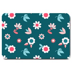 Cute Flowers Flower Seamless Model Spring Large Doormat  by Wegoenart